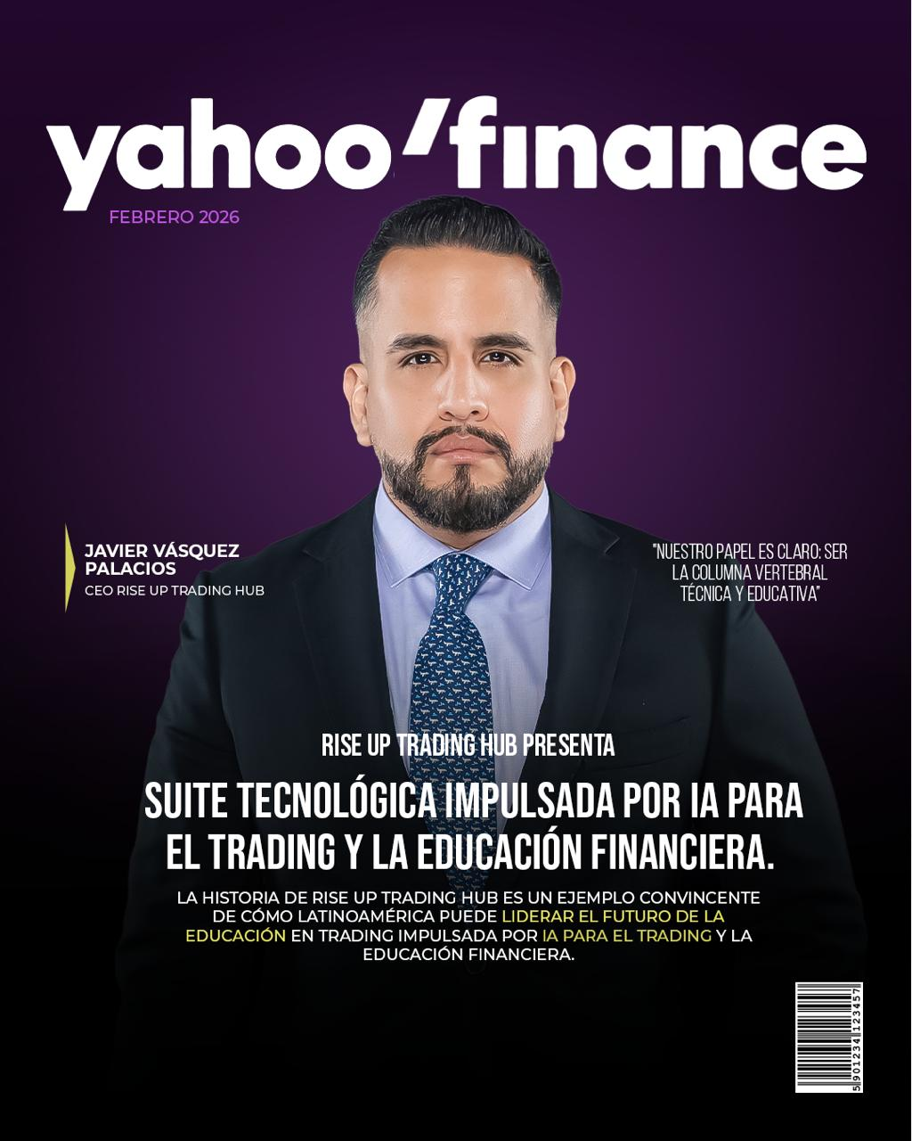 Portada Yahoo Finance con Javier Vásquez Palacios